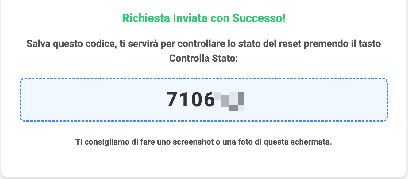 Assegnazione di un codice univoco